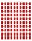 100 Peru Flag Stickers, Two Sheets of 50, 1.5" x 1" Made in America Self Adhesive Country Flag Scrapbook Stickers, Two Sheets of 50, 100 Sticker Decal Flags